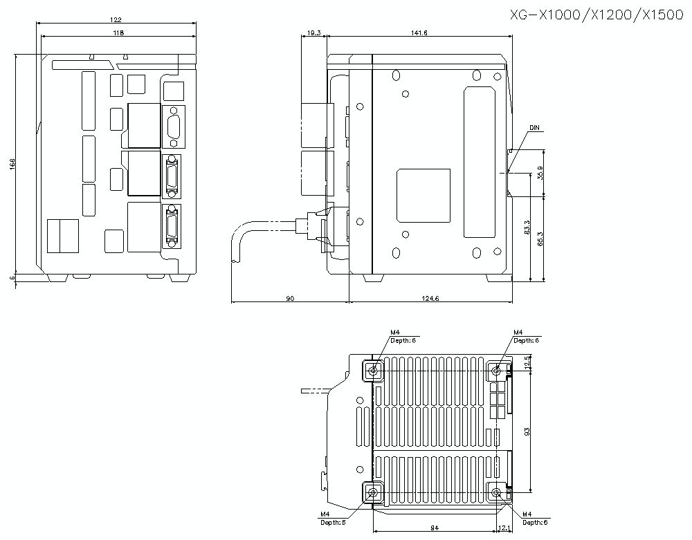 XG-X10/12/15 Dimension