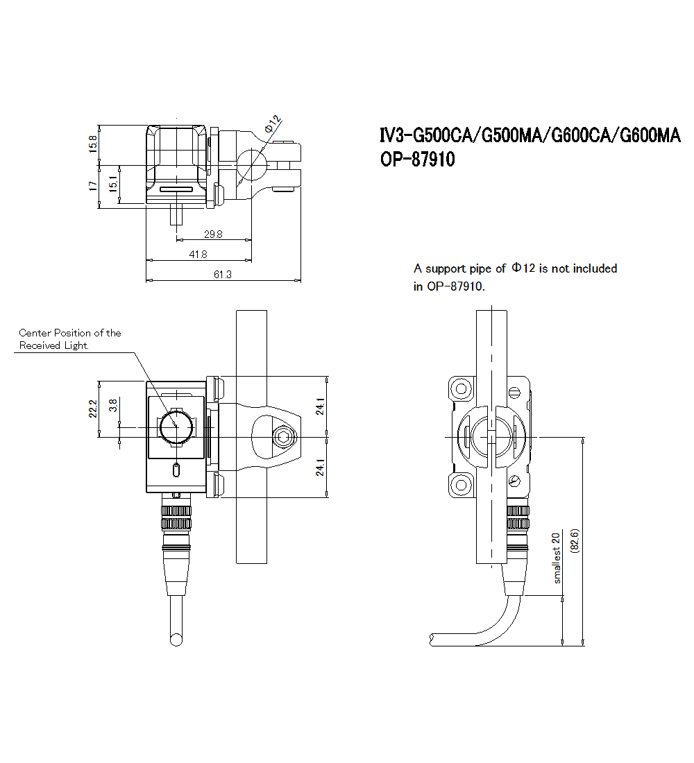 IV3-G500CA/IV3-G500MA/IV3-G600CA/IV3-G600MA/OP-87910 Dimension
