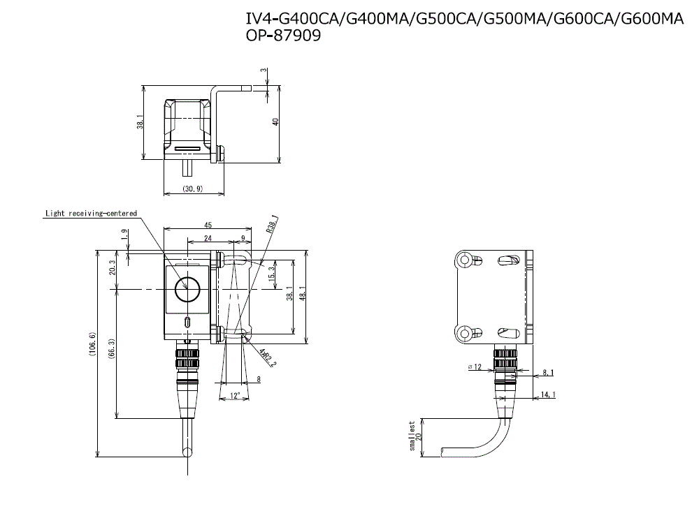 IV4-G400CA/G400MA/G500CA/G500MA/G600CA/G600MA/OP-87909 Dimension