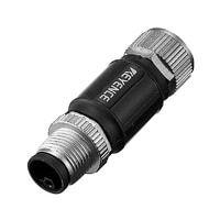 OP-89105 - Adapterstecker Netzkabel M12, L-kodiert, Stecker auf M12, A-kodiert, 12-polig, Buchse