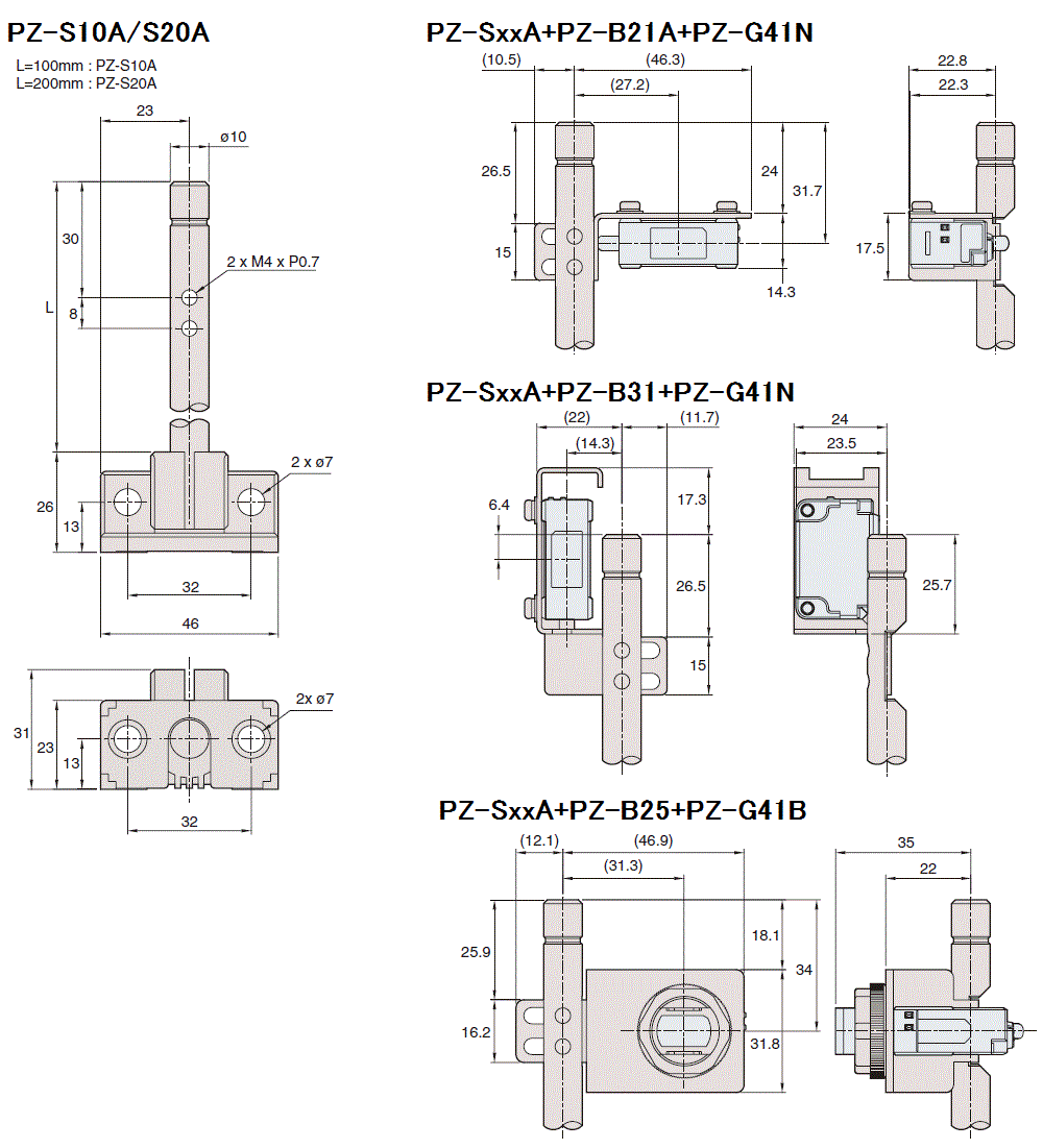 PZ-S10A/S20ADimension