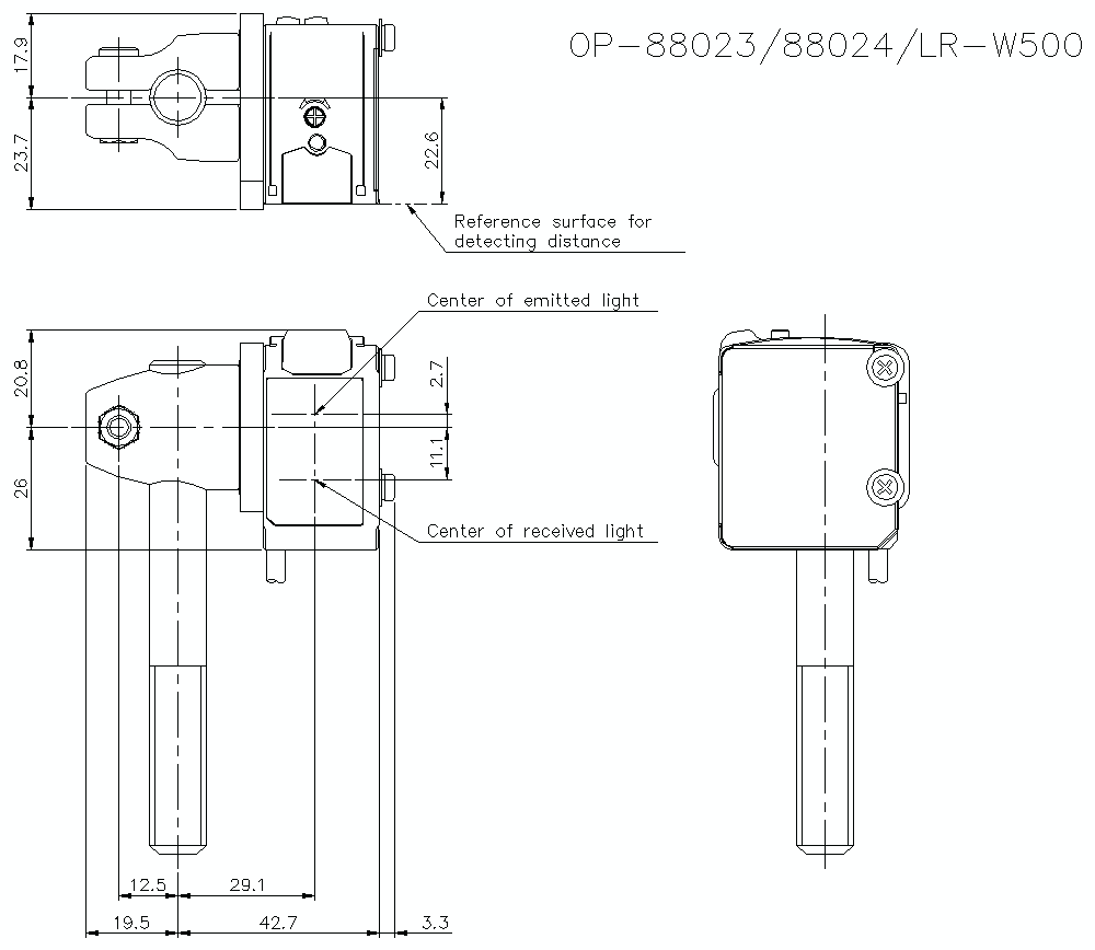 OP88023-4/LRW500 Dimension
