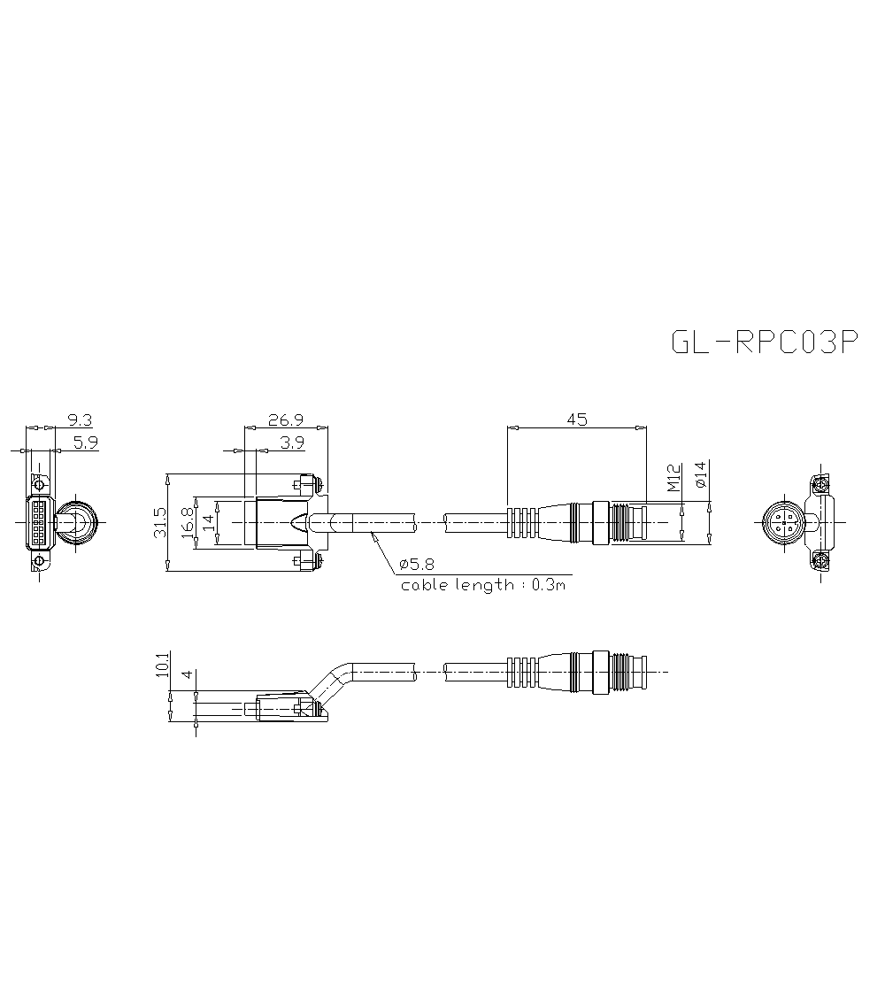 GL-RPC03P Dimension