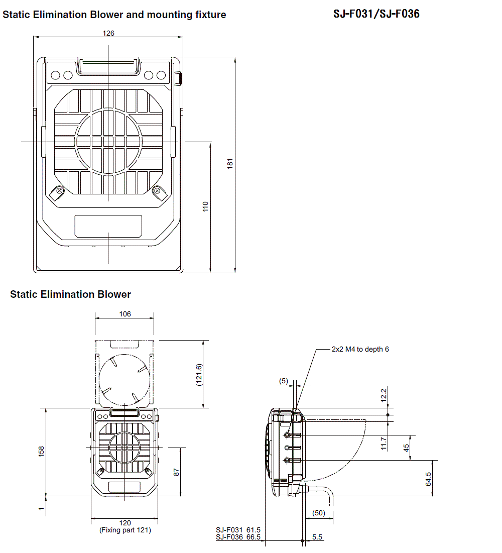 SJ-F031/036 Dimension