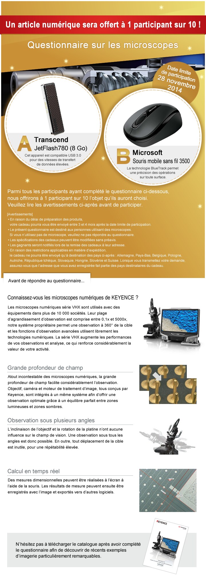 Série VHX-5000 Microscope numérique Catalogue (Français)