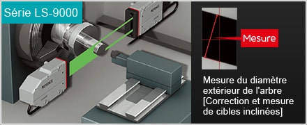 Série LS-9000 Mesure Mesure du diamètre extérieur de l'arbre [Correction et mesure de cibles inclinées]