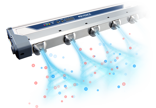 Ioniseur à détection de charge à ultra-haute vitesse type rideau d'air -  Série SJ