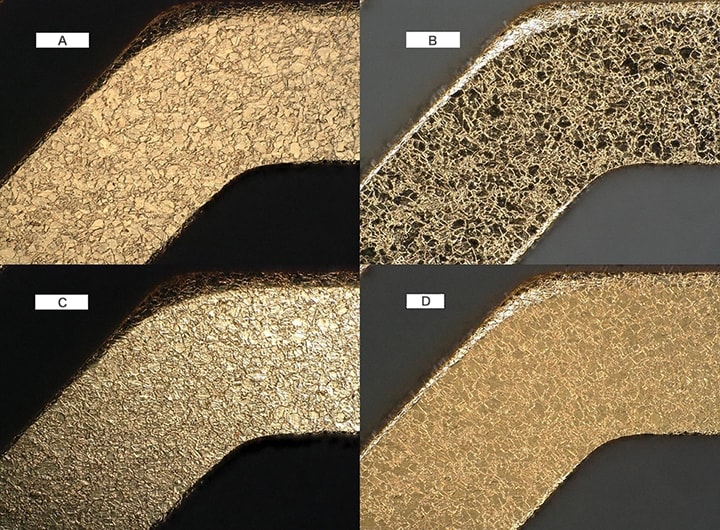 A. Éclairage coaxial B. Éclairage annulaire C. Éclairage coaxial partiel D. Éclairages combinés