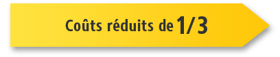 Coûts réduits de 1/3