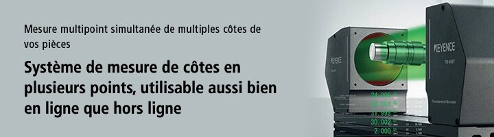 Mesure multipoint simultanée du diamètre extérieur et de la différence de hauteur. Système de mesure multipoint du diamètre extérieur, utilisable aussi bien en ligne que hors ligne. Micrometre optique 2D haute précision Série TM-3000 [Télécharger le catalogue]