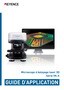 Série VK-X Microscope à balayage laser 3D GUIDE D’APPLICATION