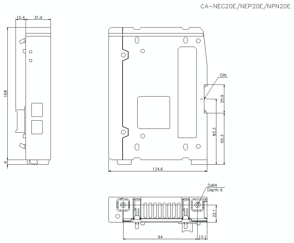 CA-NEC/NEP/NPN Dimension