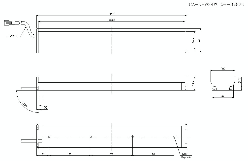 CA-DBW24W/OP-87976 Dimension