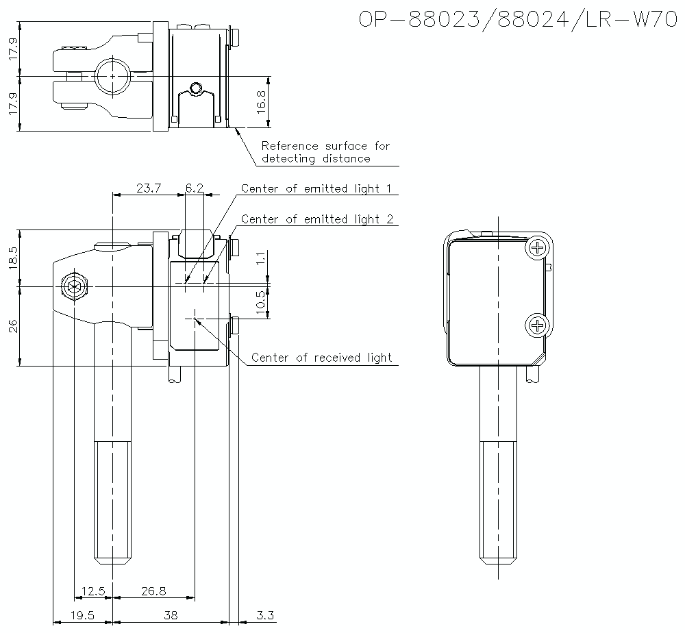 OP88023-4/LRW70 Dimension