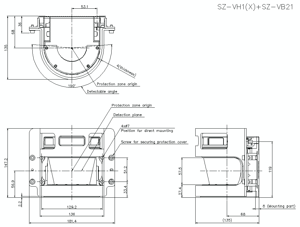 SZVH1-X/VB21 Dimension