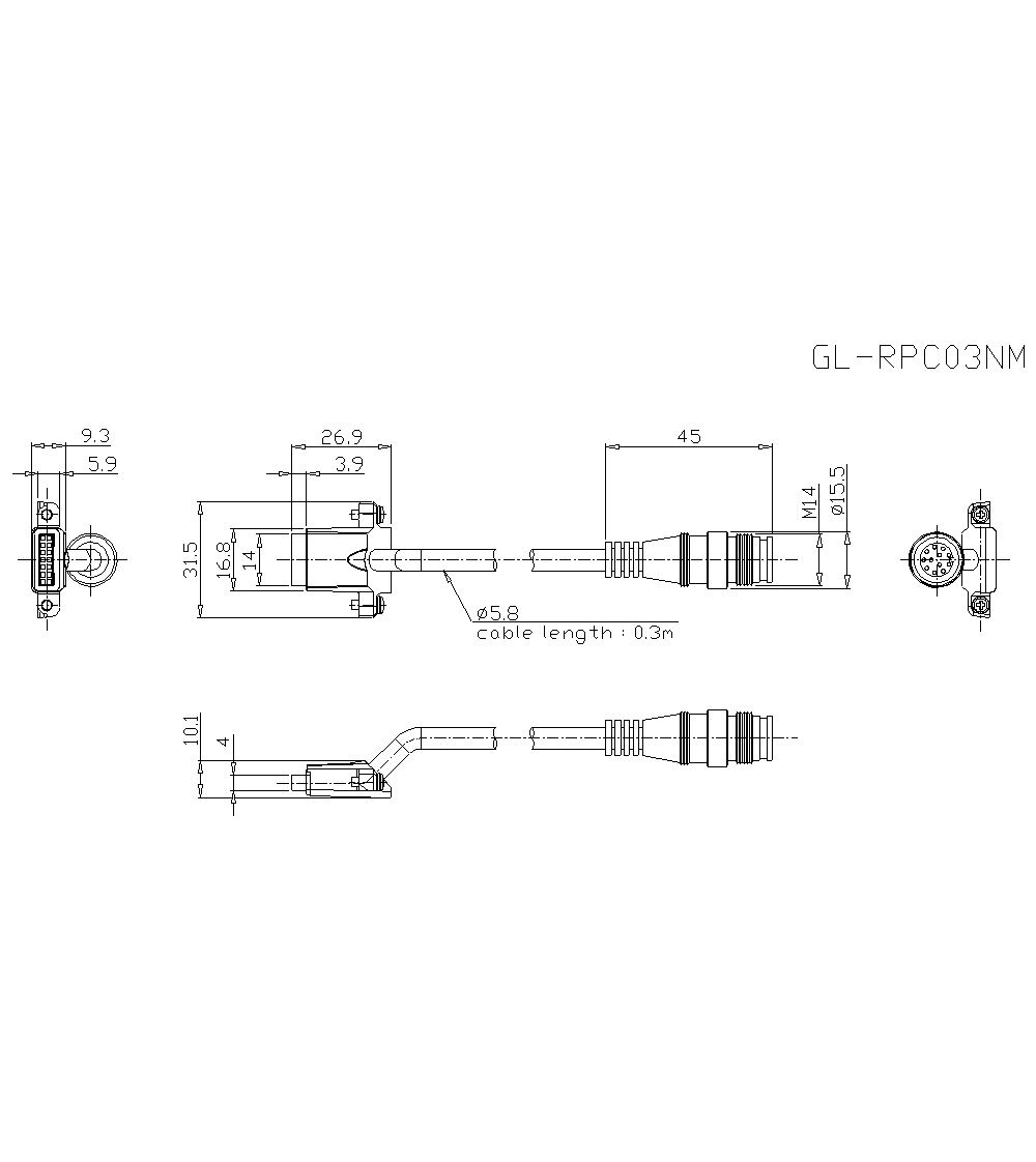 GL-RPC03NM Dimension