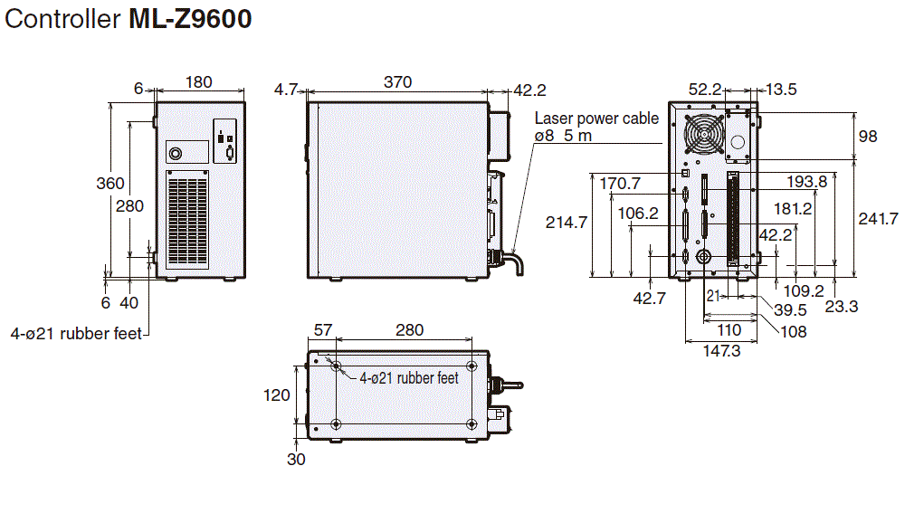 ML-Z9600 Dimension