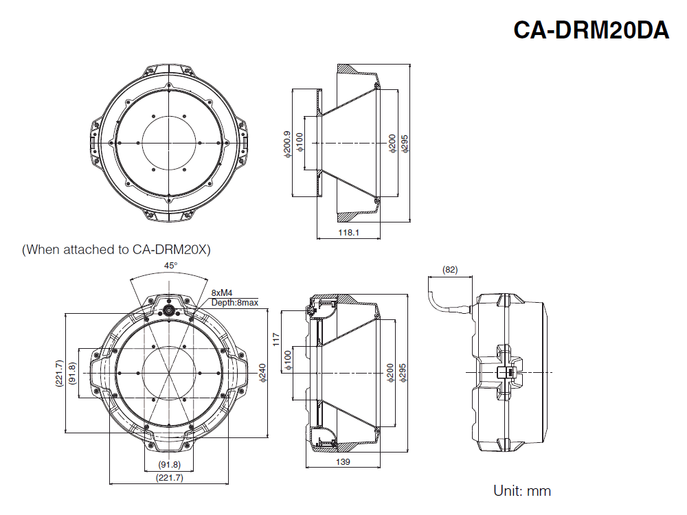 CA-DRM20DA Dimension