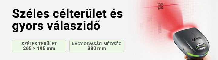 Széles célterület és gyors válaszidő [SZÉLES TERÜLET 265 × 195 mm] [NAGY OLVASÁSI MÉLYSÉG 380 mm]