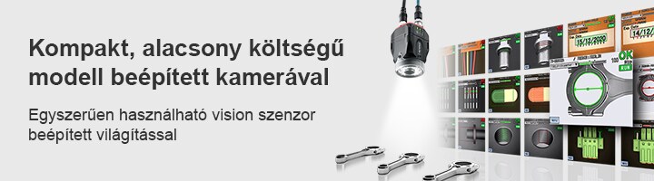 [Kompakt, alacsony költségű modell beépített kamerával] Egyszerűen használható vision szenzor beépített világítással