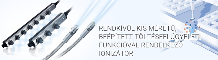 RENDKÍVÜL KIS MÉRETŰ, BEÉPÍTETT TÖLTÉSFELÜGYELETI FUNKCIÓVAL RENDELKEZŐ IONIZÁTOR