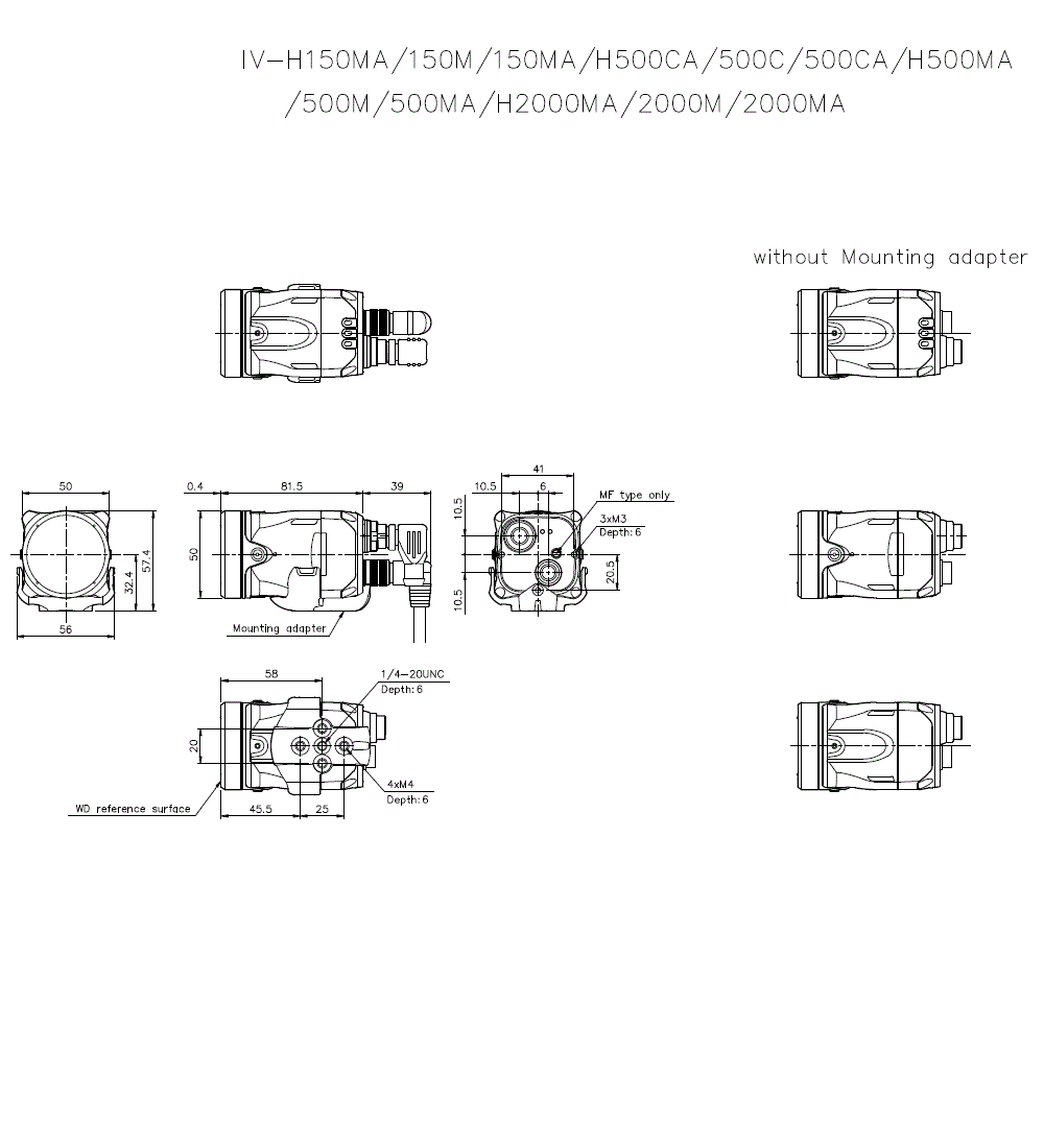IV/IV-H_SENSOR Dimension