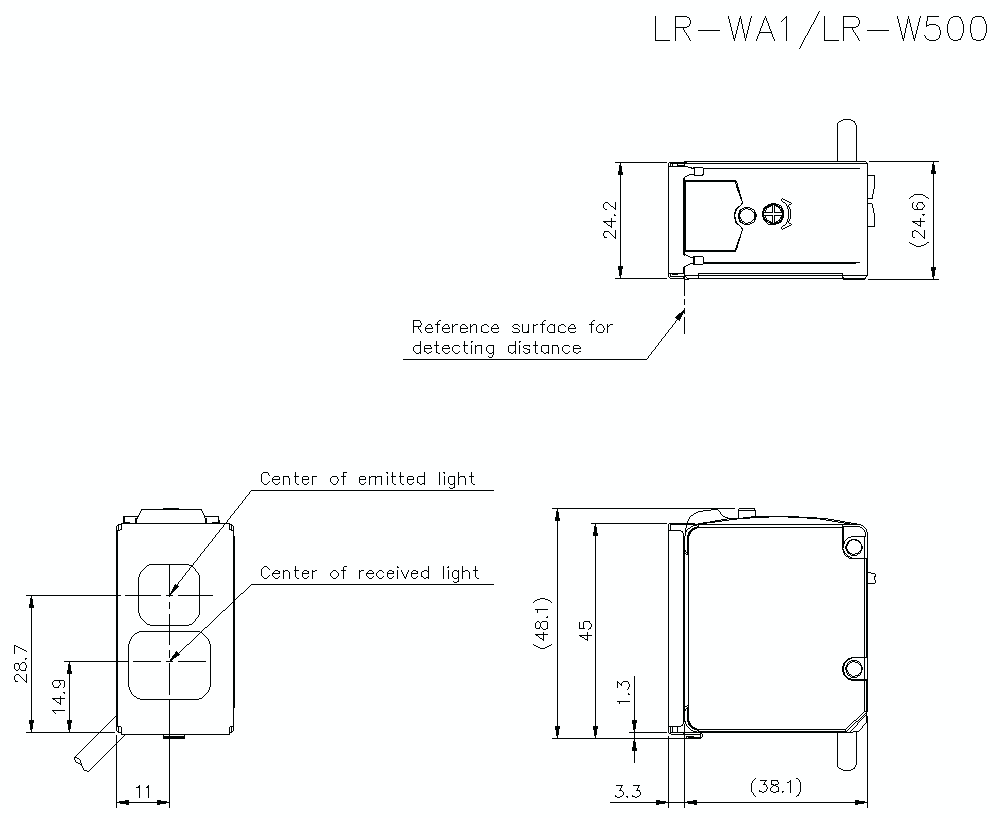 LR-WA1/W500 Dimension