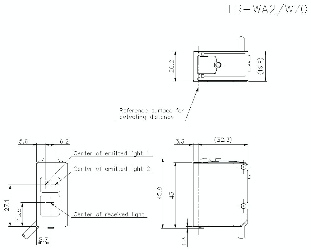 LR-WA2/W70 Dimension