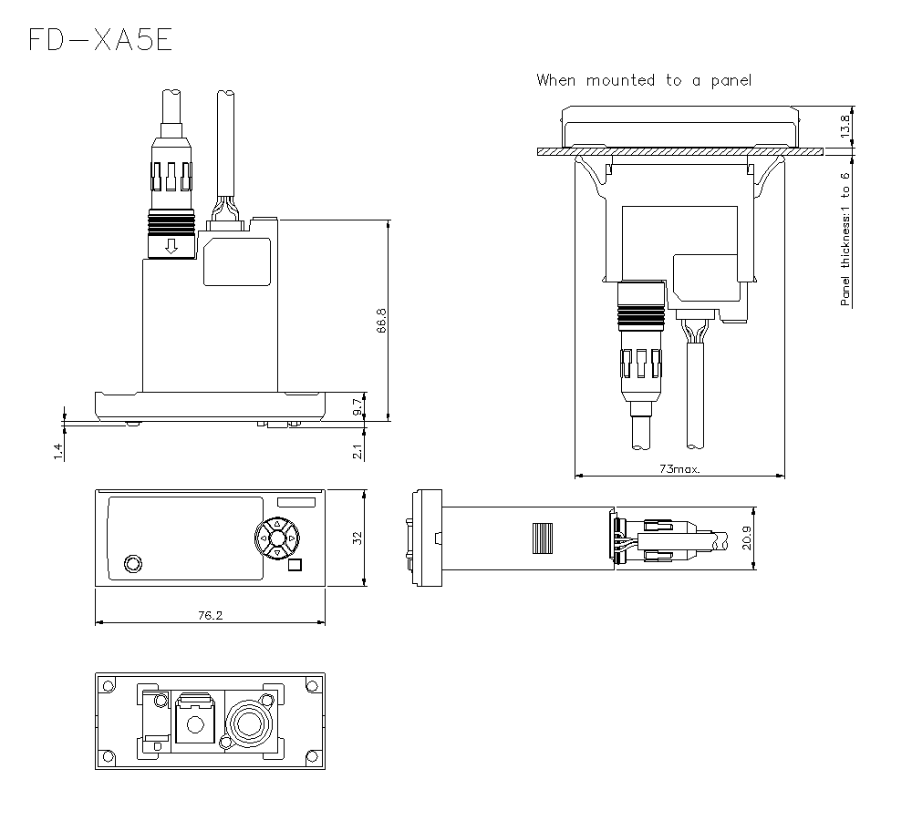FD-XA5E_01 Dimension