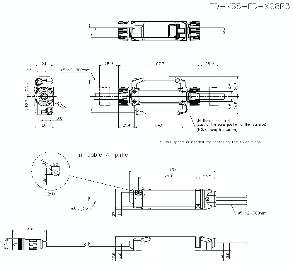 FD-XS8/FD-XC8R3 Dimension