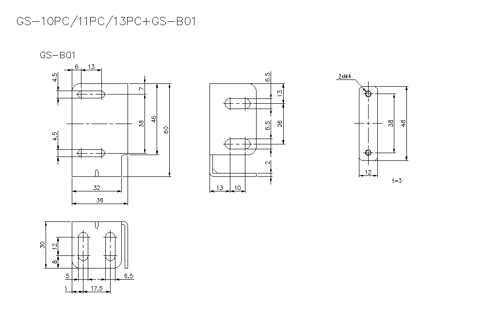 GS-1XPC/GS/B01_01 Dimension