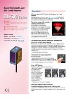 BL-600 Řada Velmi kompaktní laserová čtečka čárových kódů Katalog 