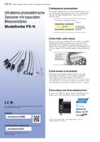 Modellreihe PS-N Ultrakleine fotoelektrische Sensoren mit separatem Messverstärker Katalog