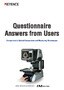 Questionnaire Answers from IM-Series Users [Comparison to Optical Comparators and Measuring Microscopes]