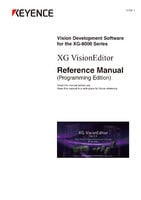 XG-8000 Series XG VisionEditor Reference Manual (Programming Edition) Programming Edition
