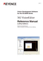 XG-8000 Series XG VisionEditor Reference Manual (Utility Edition) Utility Edition