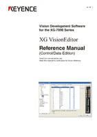 XG-7000 Series XG VisionEditor Reference Manual (Utility Edition) Control/Data Edition