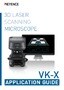 VK-X 3D LASER SCANNING MICROSCOPE APPLICATION GUIDE