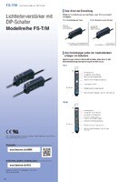 Modellreihe FS-T/M Lichtleiterverstärker mit 1-Draht-Anschluss Katalog