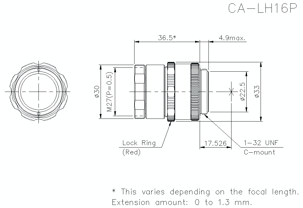 CA-LH16P Dimension