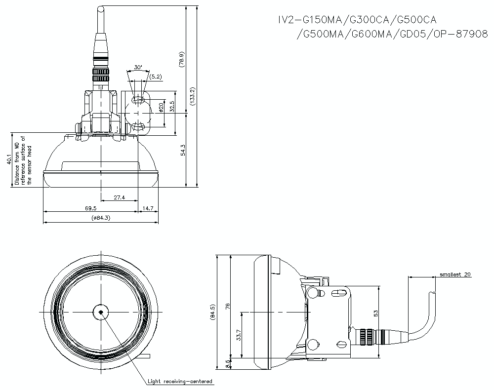 IV2-G150/G300/G500/G600/GD05/OP-87908 Dimension