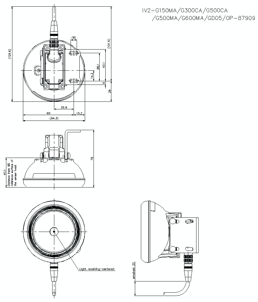 IV2-G150/G300/G500/G600/GD05/OP-87909 Dimension