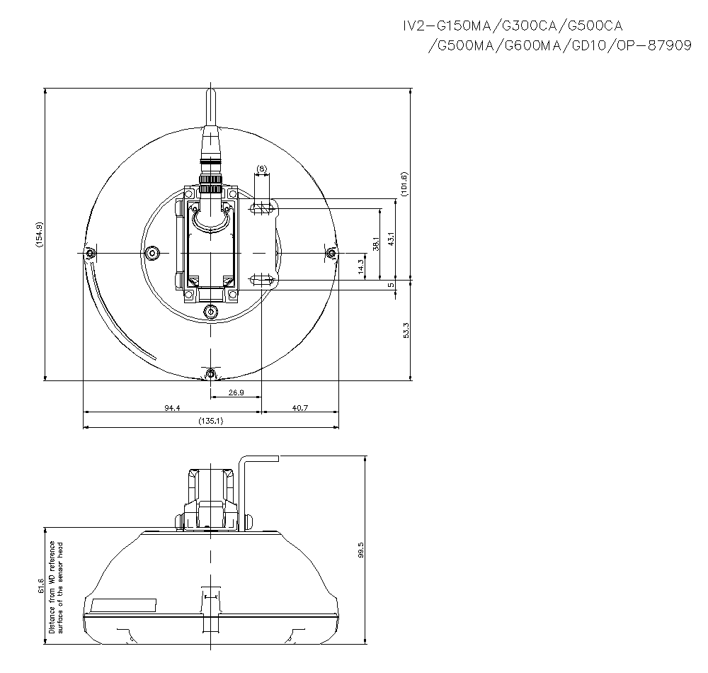 IV2-G150/G300/G500/G600/GD10/OP-87909 Dimension