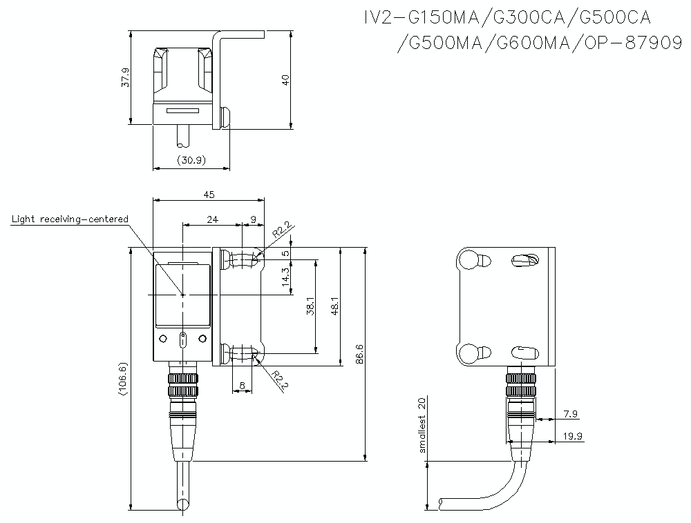 IV2-G150/G300/G500/G600/OP-87909 Dimension