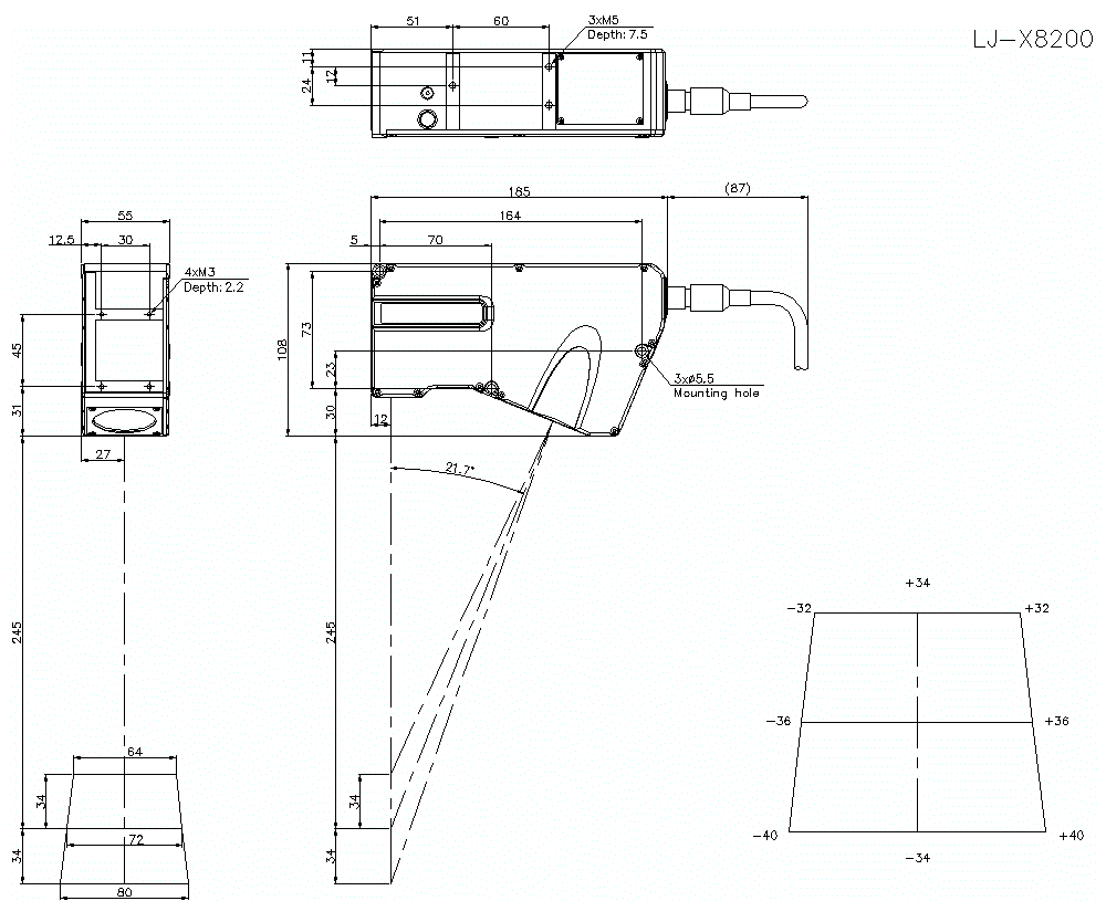 LJ-X8200 Dimension 01