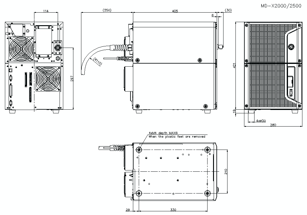 MD-X2000/2500/2020/2520/CONTROLLER Dimension 01