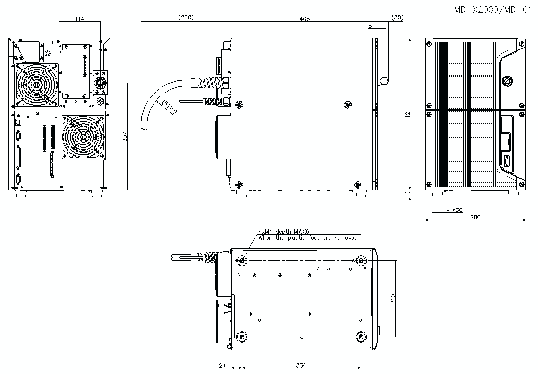MD-X2000/2500/2020/2520/MD-C1/CONTROLLER Dimension 01