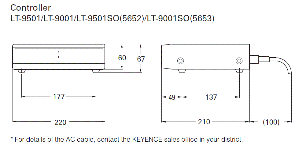 LT-9500_CONTROLLER Dimension