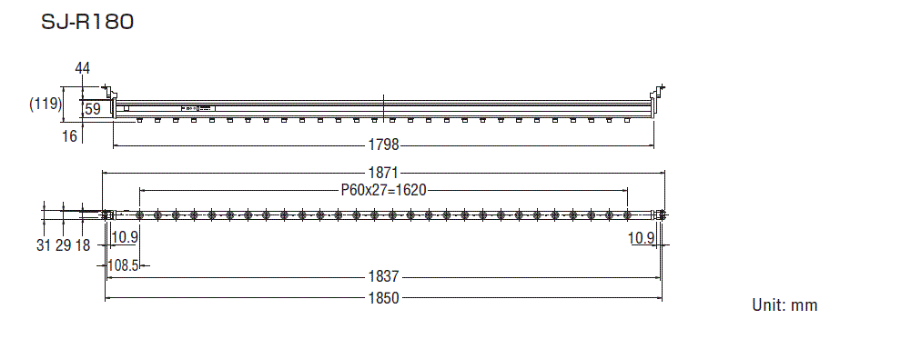 SJ-R180 Dimension
