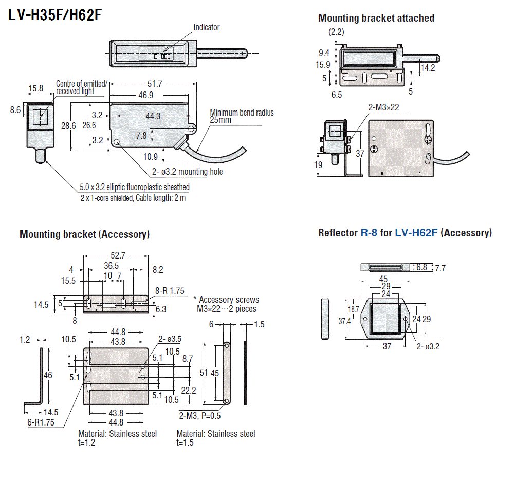 LV-H35F/H62F Dimension